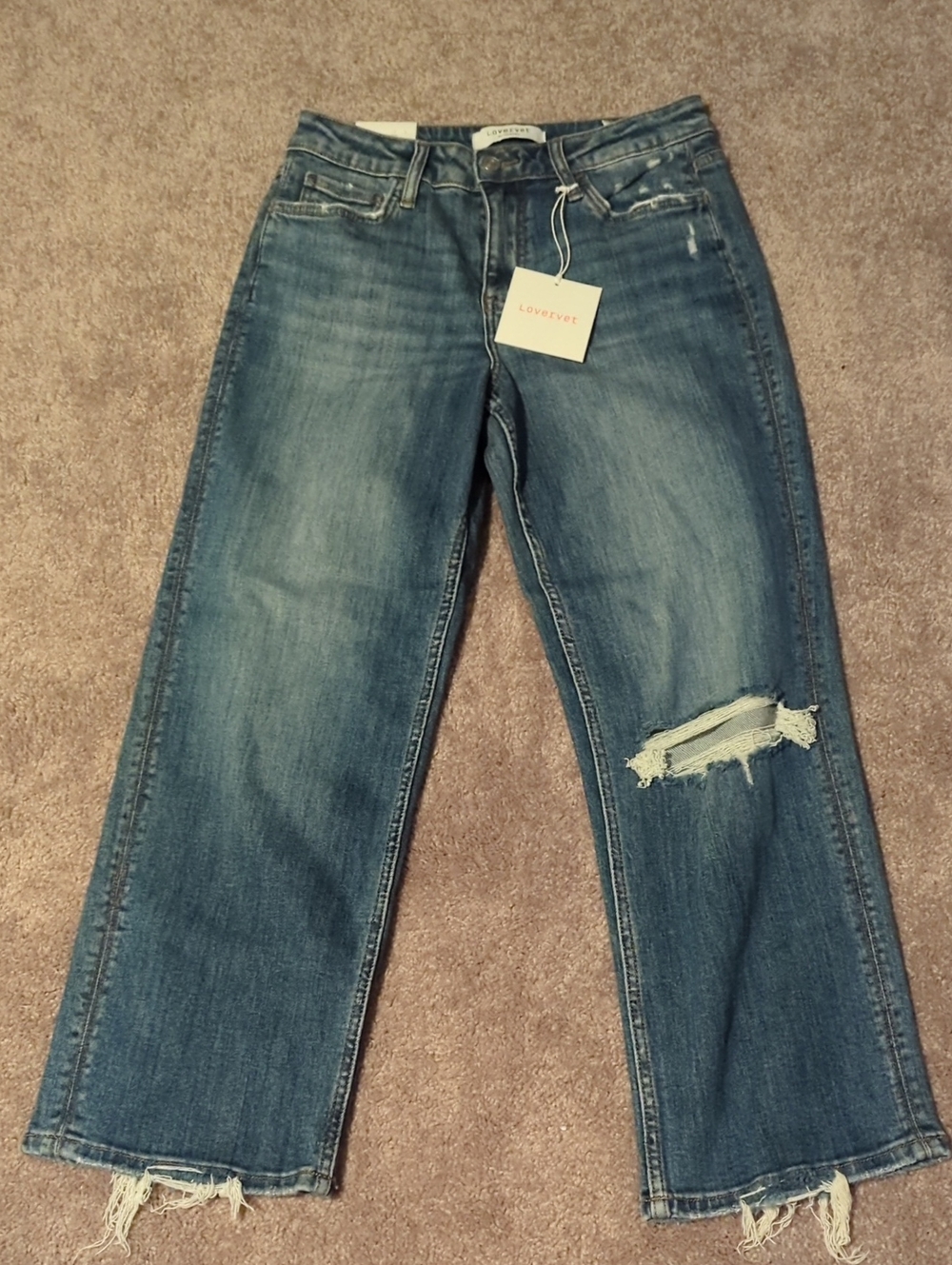 Lovetvet Blue Distressed Boyfriend Jeans